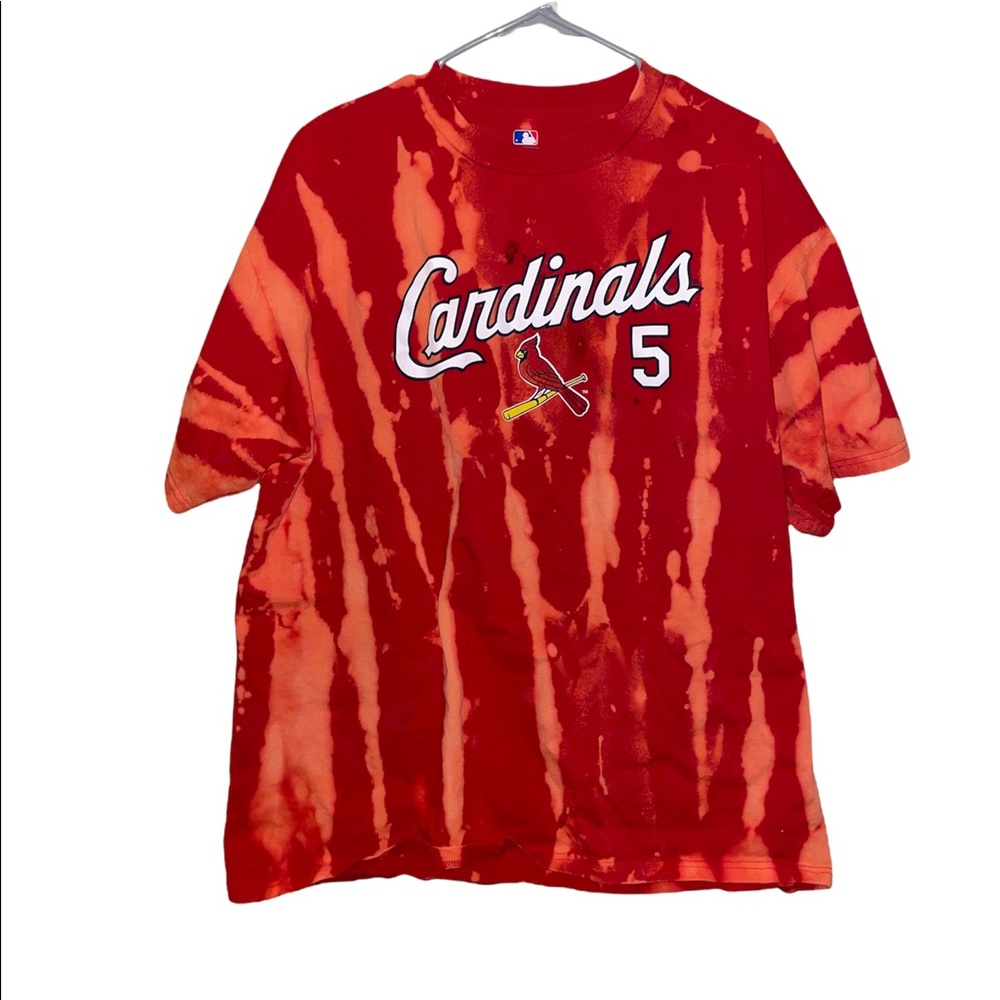 Pujols Cardinals Tee Bleached by Ruh Ro Rags!
